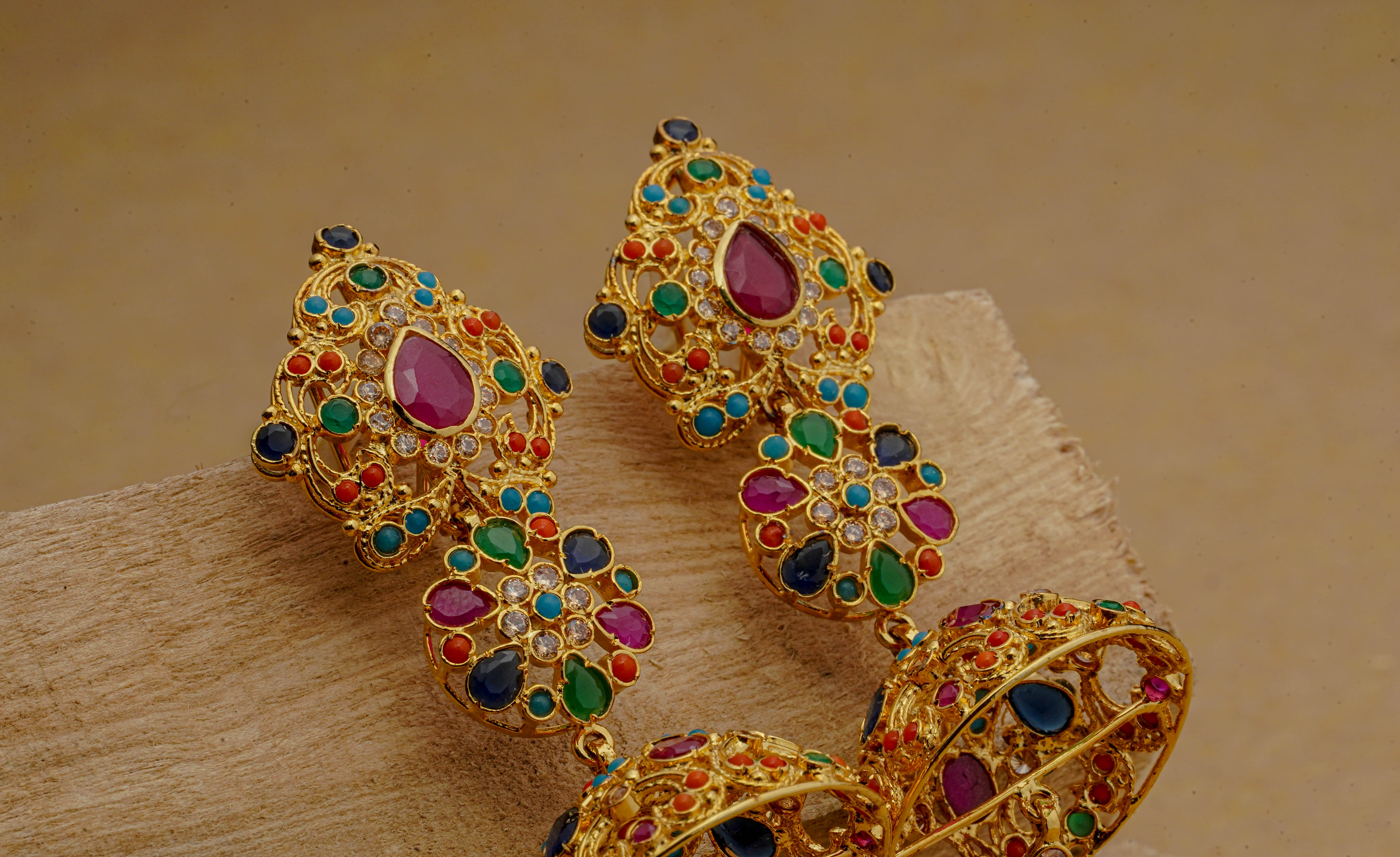 Naurattan Handmade Jhumkis