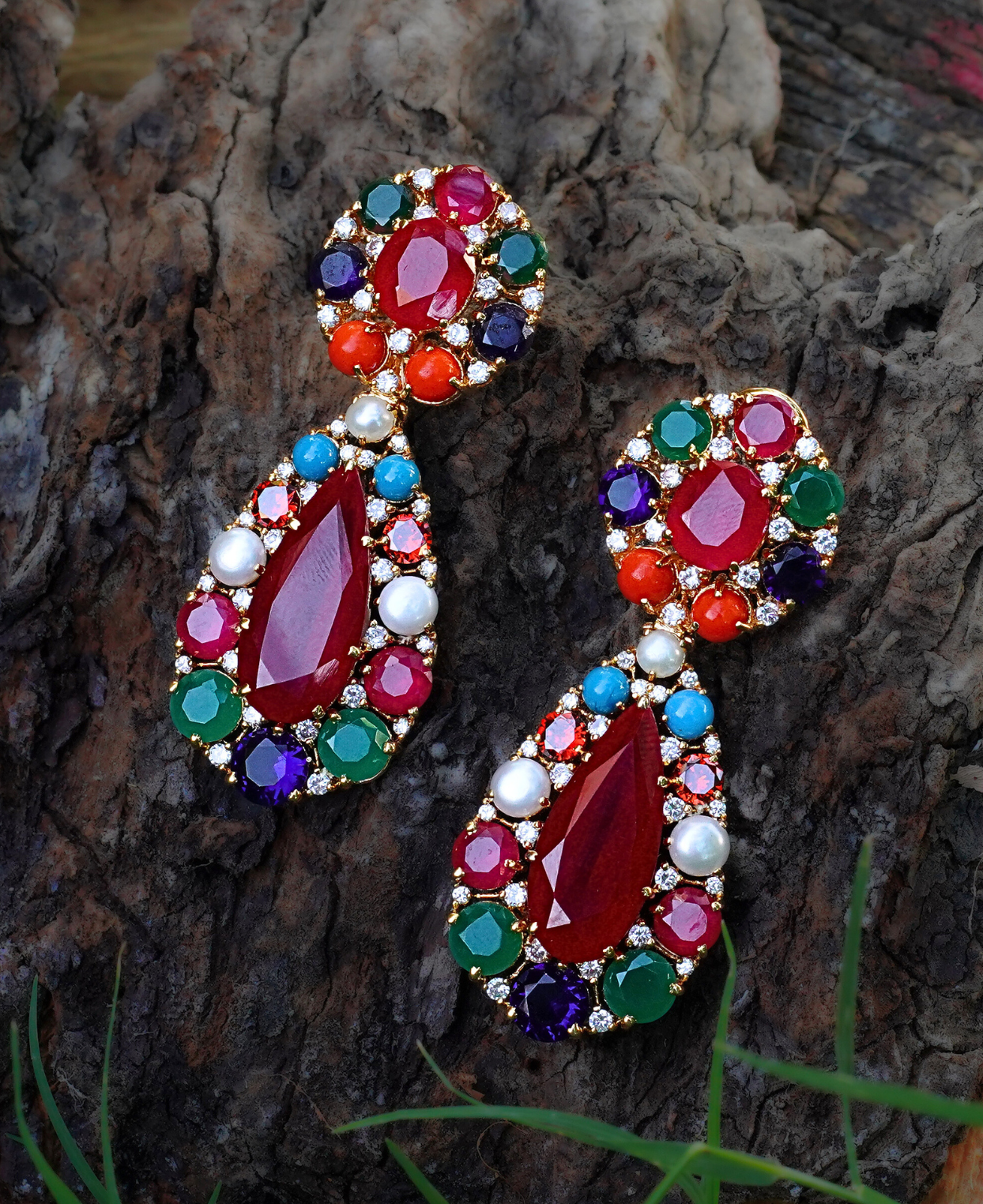 Naurattan Party Earrings