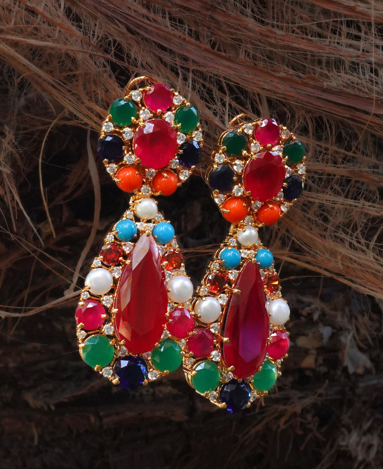 Naurattan Party Earrings