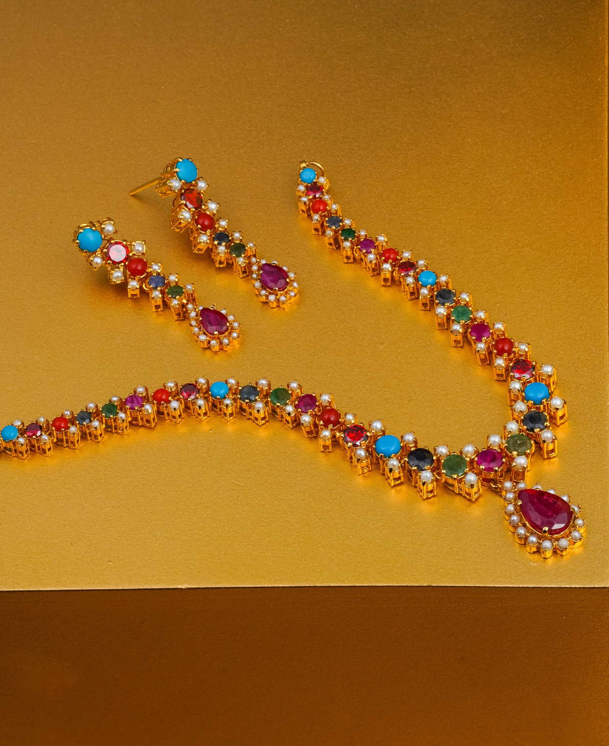 Naurattan Necklace Set