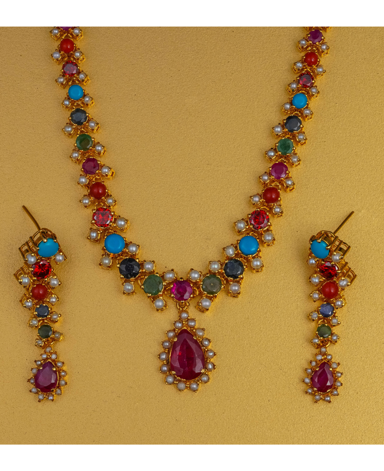 Naurattan Necklace Set