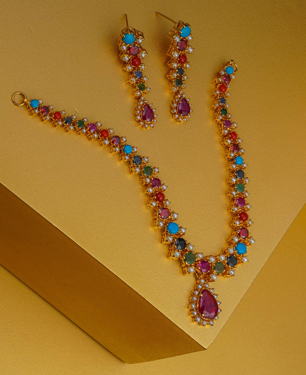 Naurattan Necklace Set